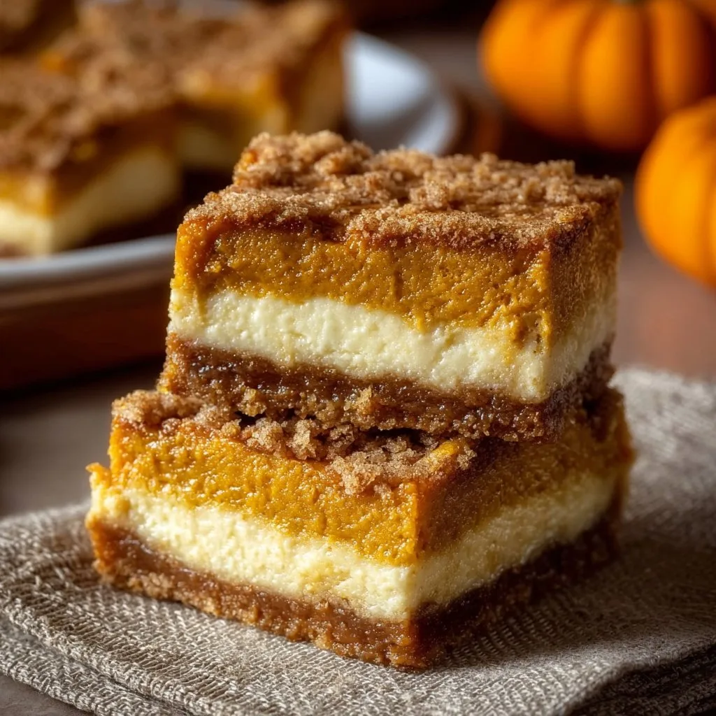 Pumpkin Cheesecake Bars