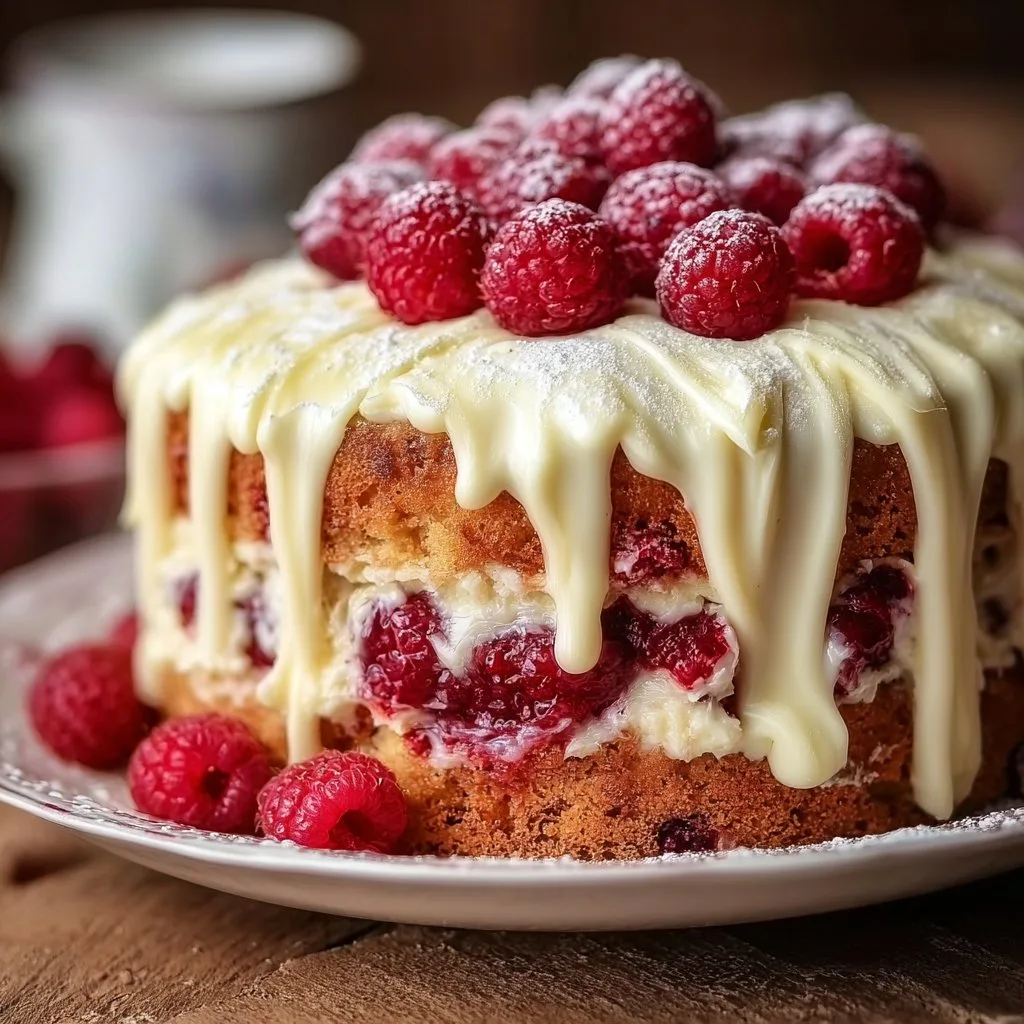 White Chocolate Raspberry Dream Cake