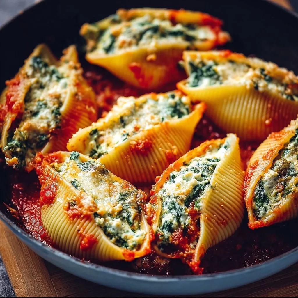 Spinach and Ricotta Stuffed Shells