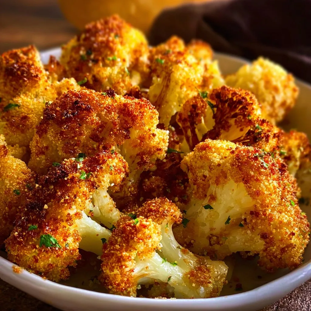 Crispy Parmesan Roasted Cauliflower
