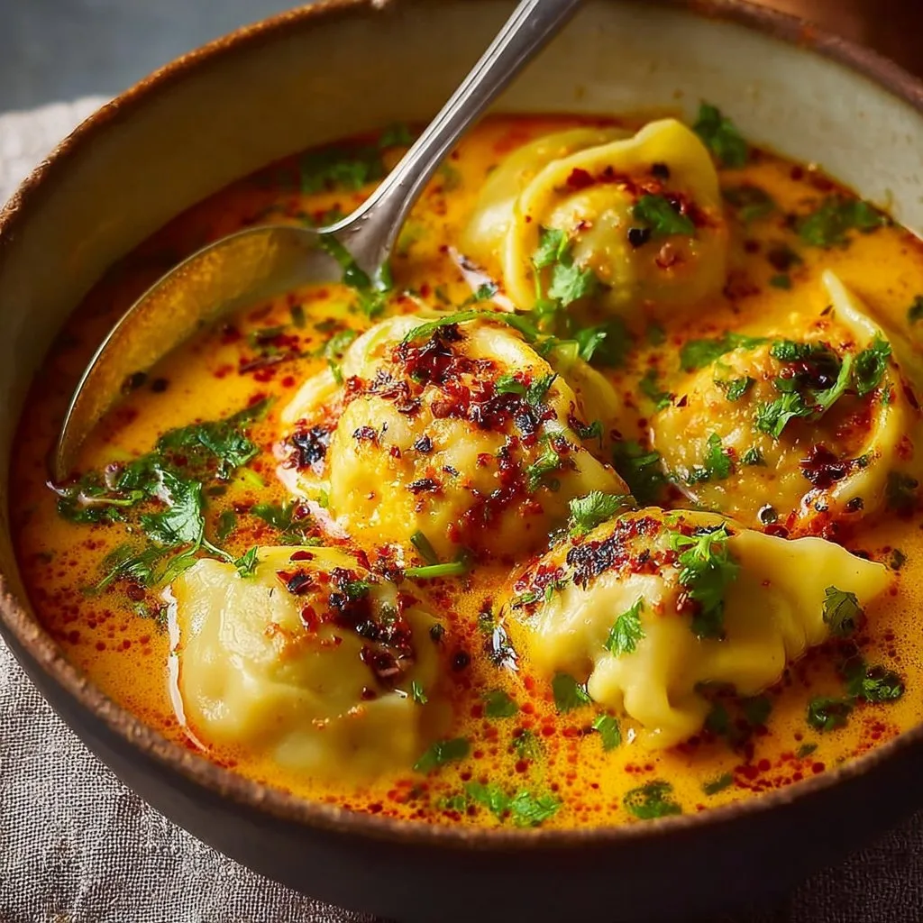 Coconut Curry Soup with Dumplings
