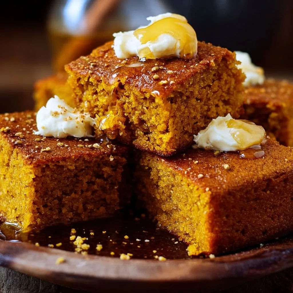 Pumpkin Cornbread: Spiced Perfection with Honey Butter