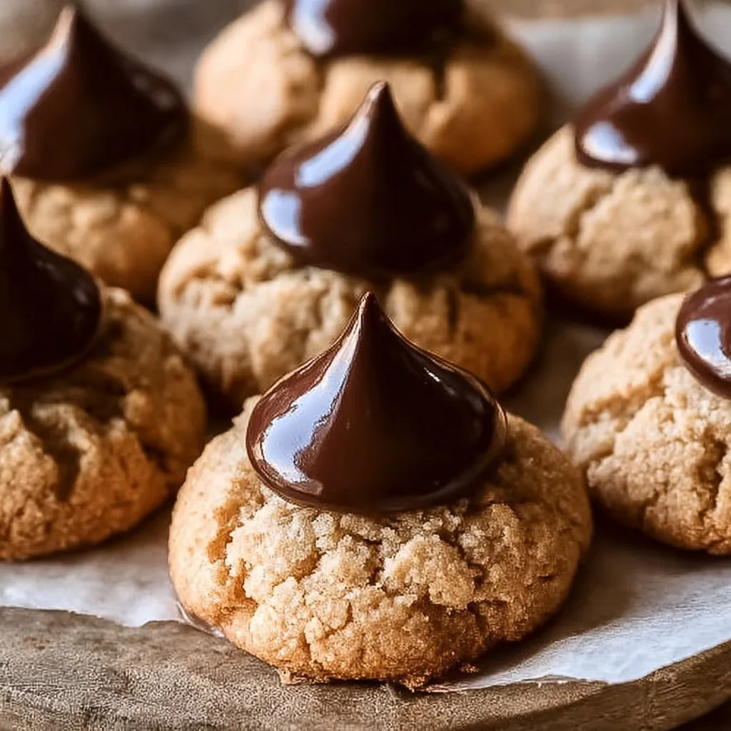 Soft Hershey Kiss Blossom Cookies