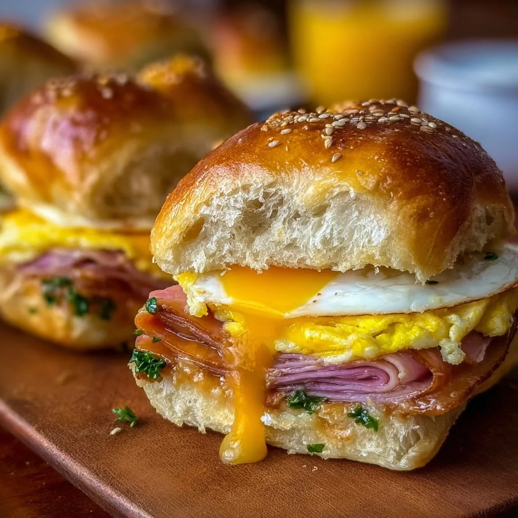 Hawaiian Roll Breakfast Sandwiches 4 Hawaiian Roll Breakfast Sandwiches