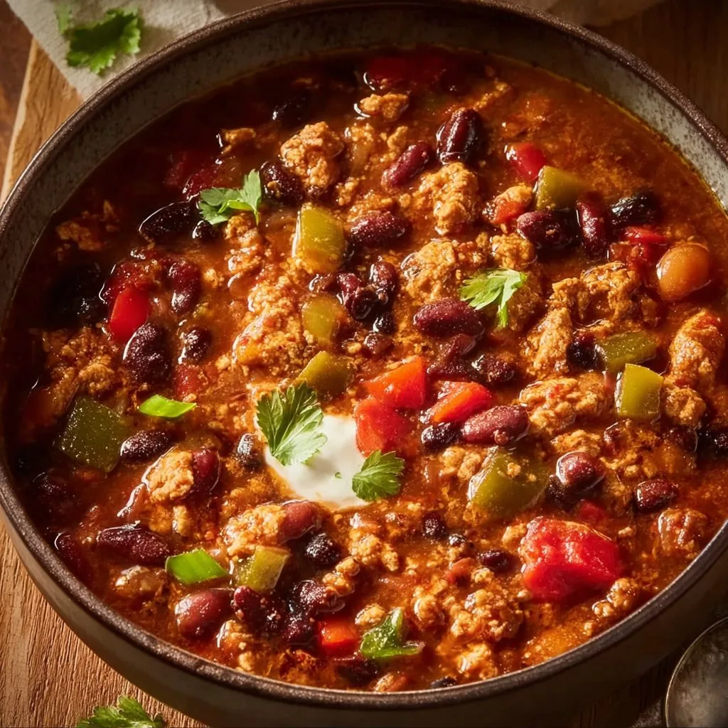 Hearty Turkey Vegetable Chili
