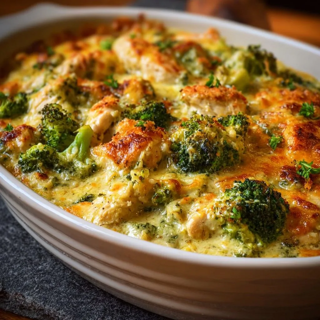 Creamy Keto Broccoli Chicken Casserole