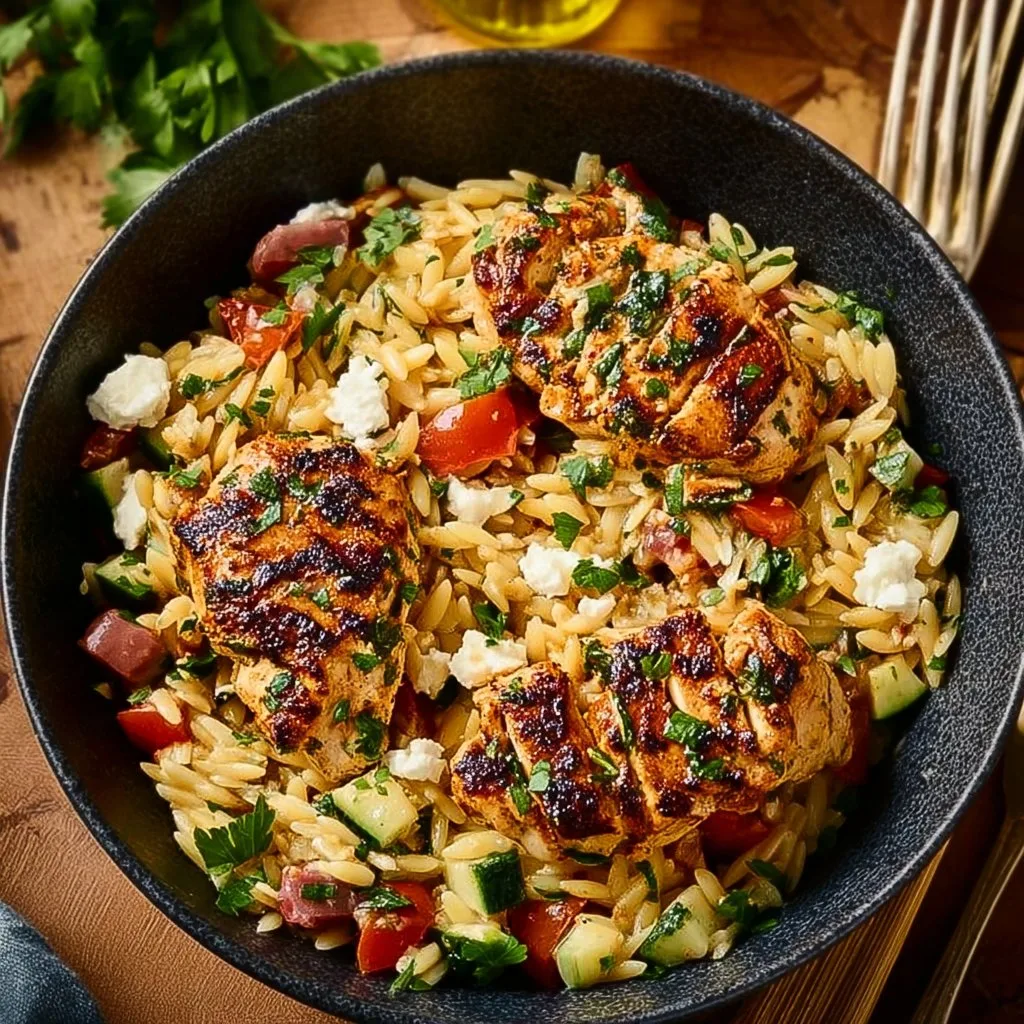 Flavorful Mediterranean Chicken Orzo