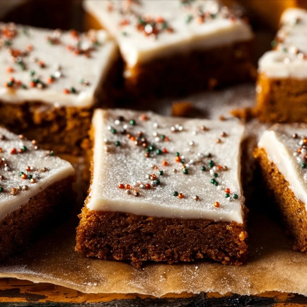 Soft Gingerbread Cookie Bars