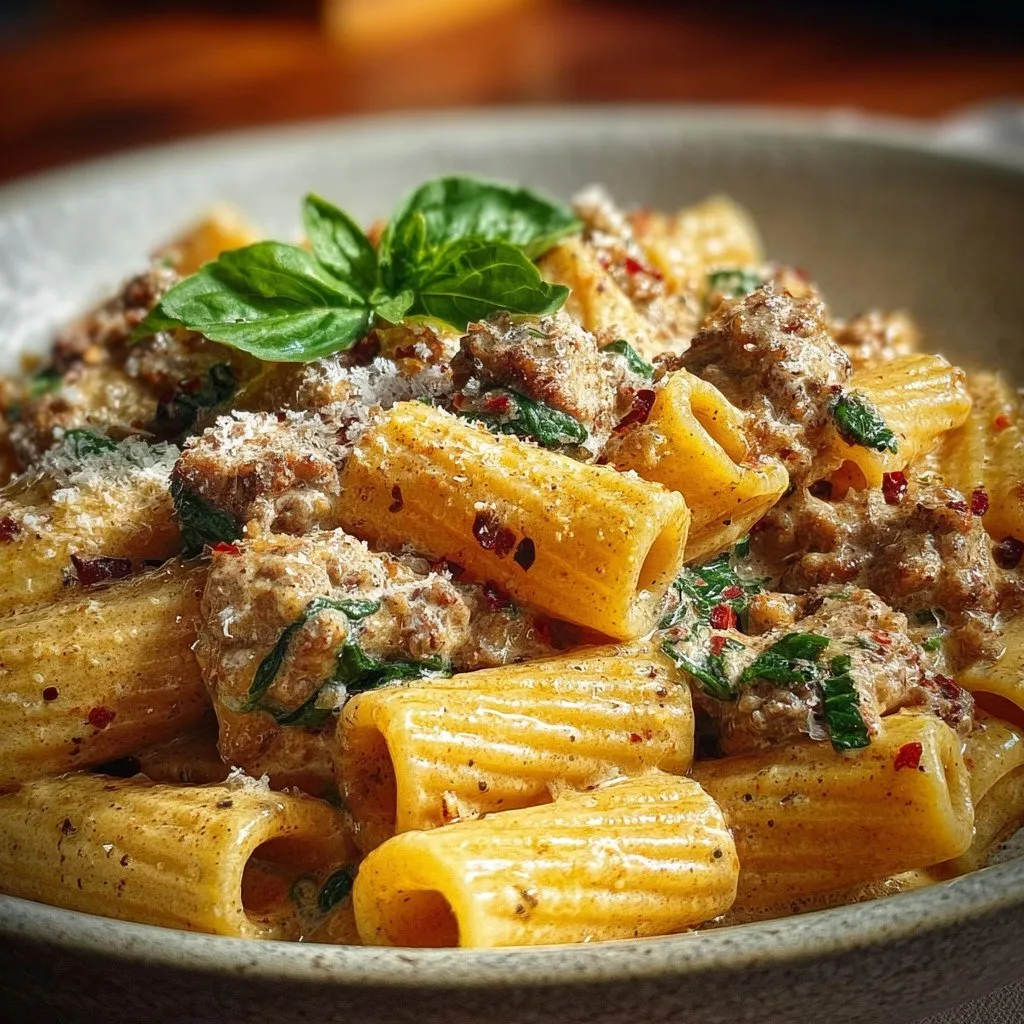 Creamy Sausage Rigatoni
