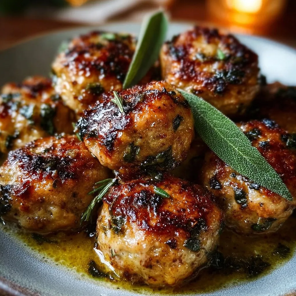 Apple and Sage Turkey Meatballs