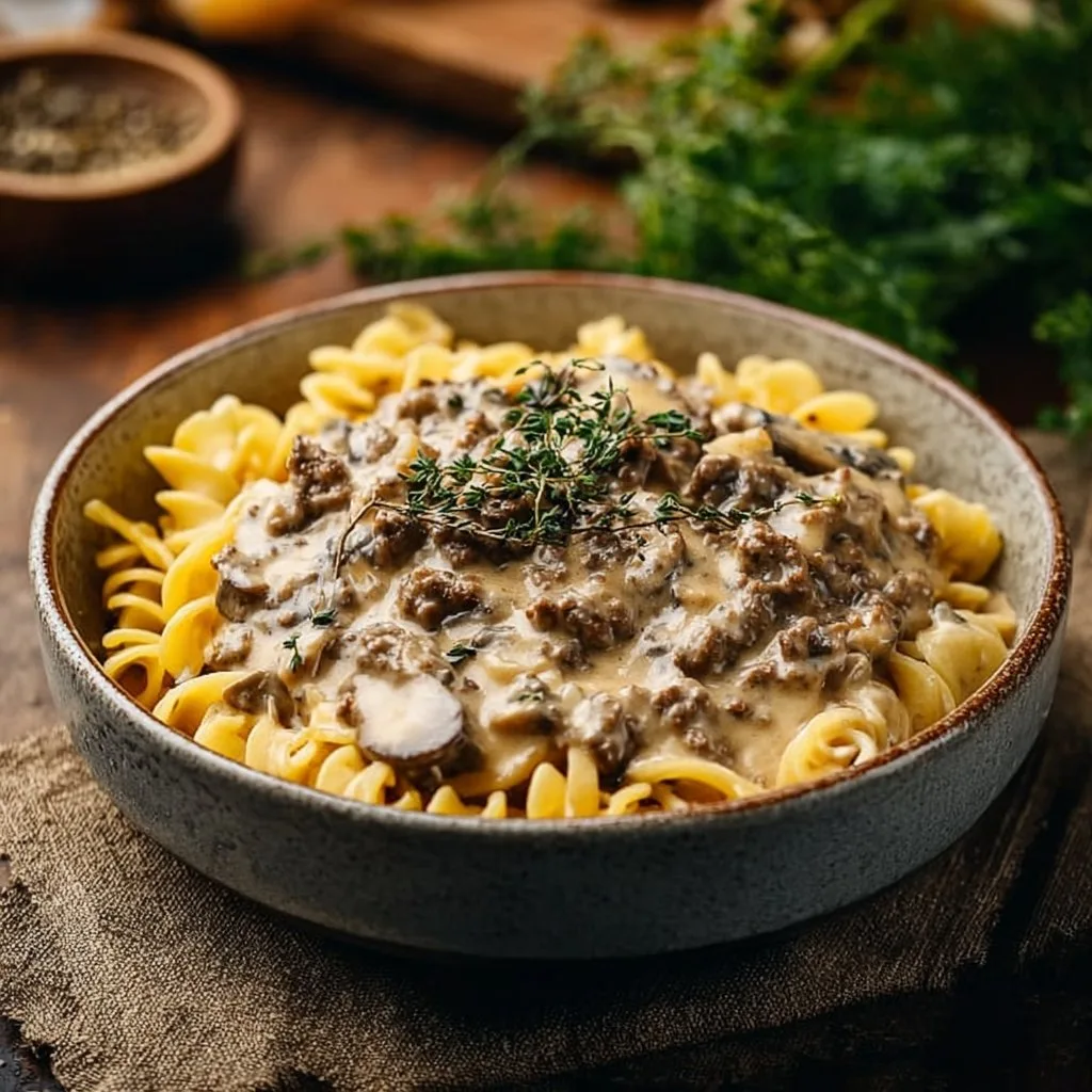 Ground Beef Stroganoff
