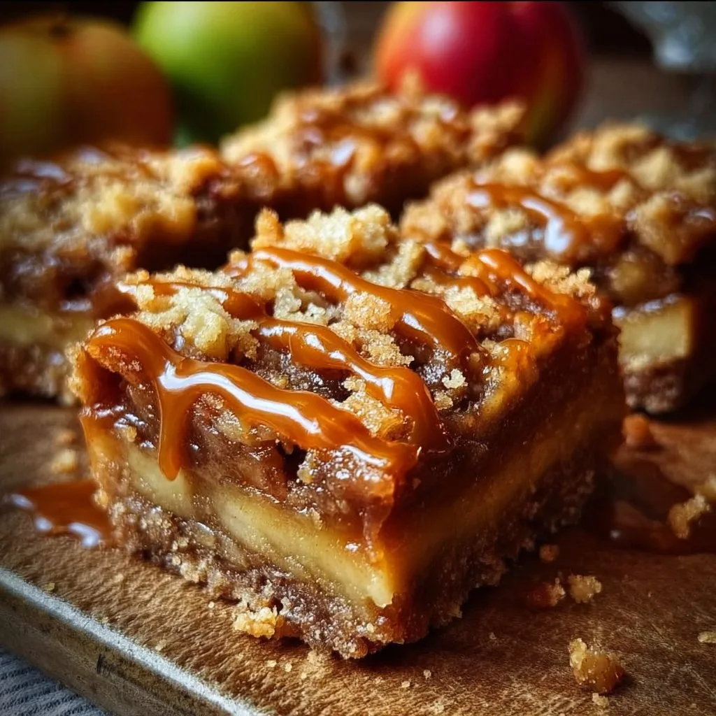 Irresistible Salted Caramel Apple Bars