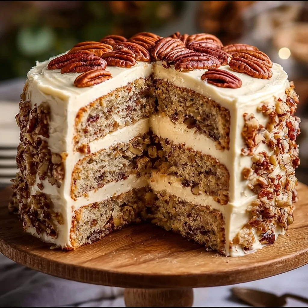 Heavenly Butter Pecan Layer Cake – Moist, Nutty & Decadent