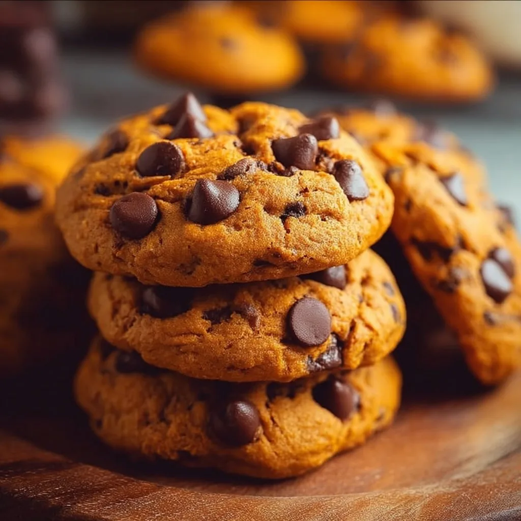 Soft & Chewy Pumpkin Chocolate Chip Cookies