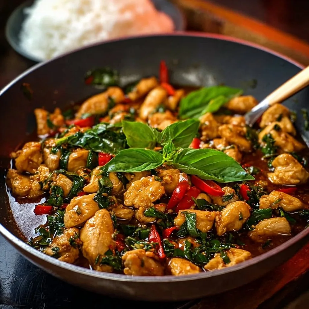 Spicy Thai Basil Chicken: Quick, Easy, and Bursting with Flavor