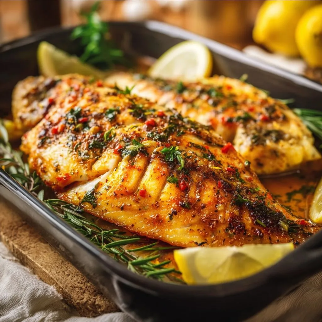 Baked Tilapia with Lemon and Herbs