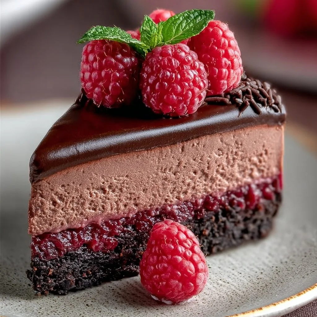 Chocolate Raspberry Mousse Cake