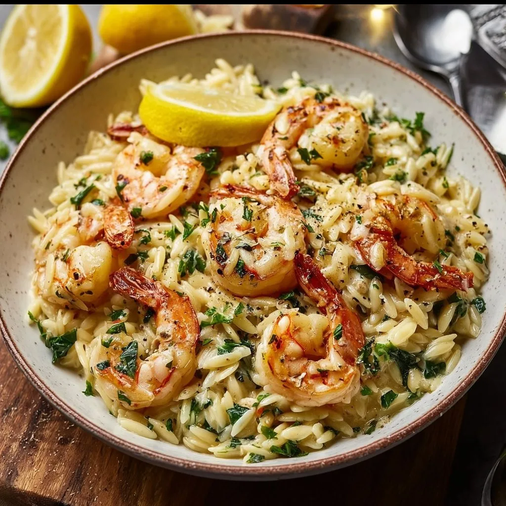 Creamy Shrimp & Lemon Orzo 4 Creamy Shrimp & Lemon Orzo