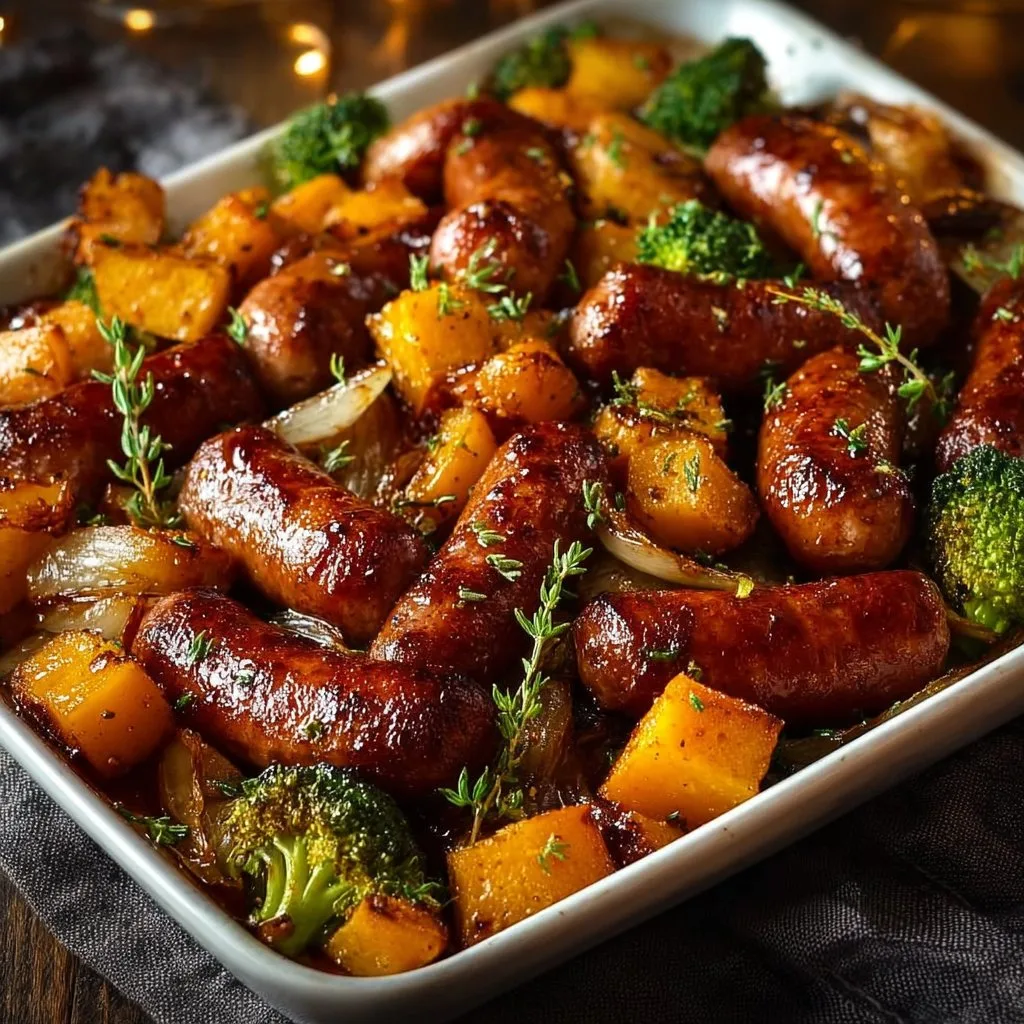 Honey Garlic Sheet Pan Sausage 4 Honey Garlic Sheet Pan Sausage