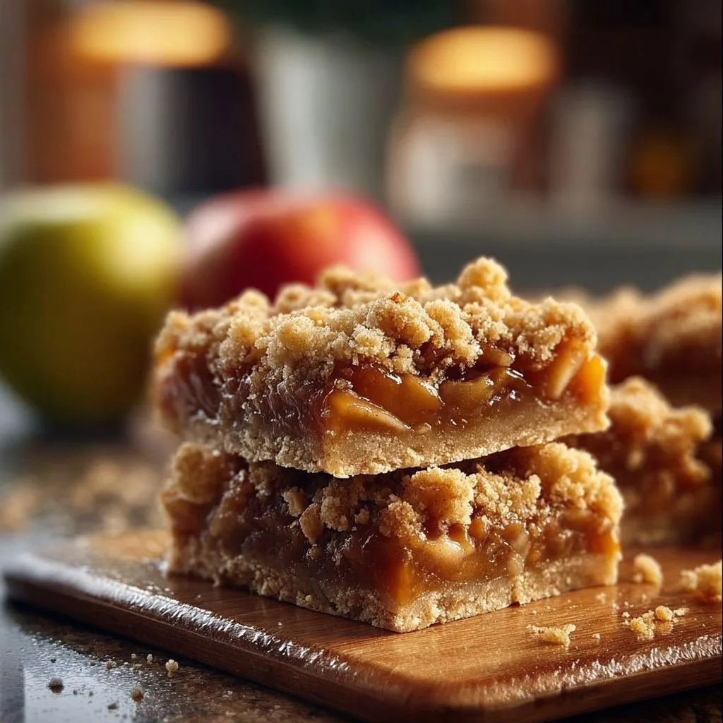 Salted Caramel Apple Crumble Bars