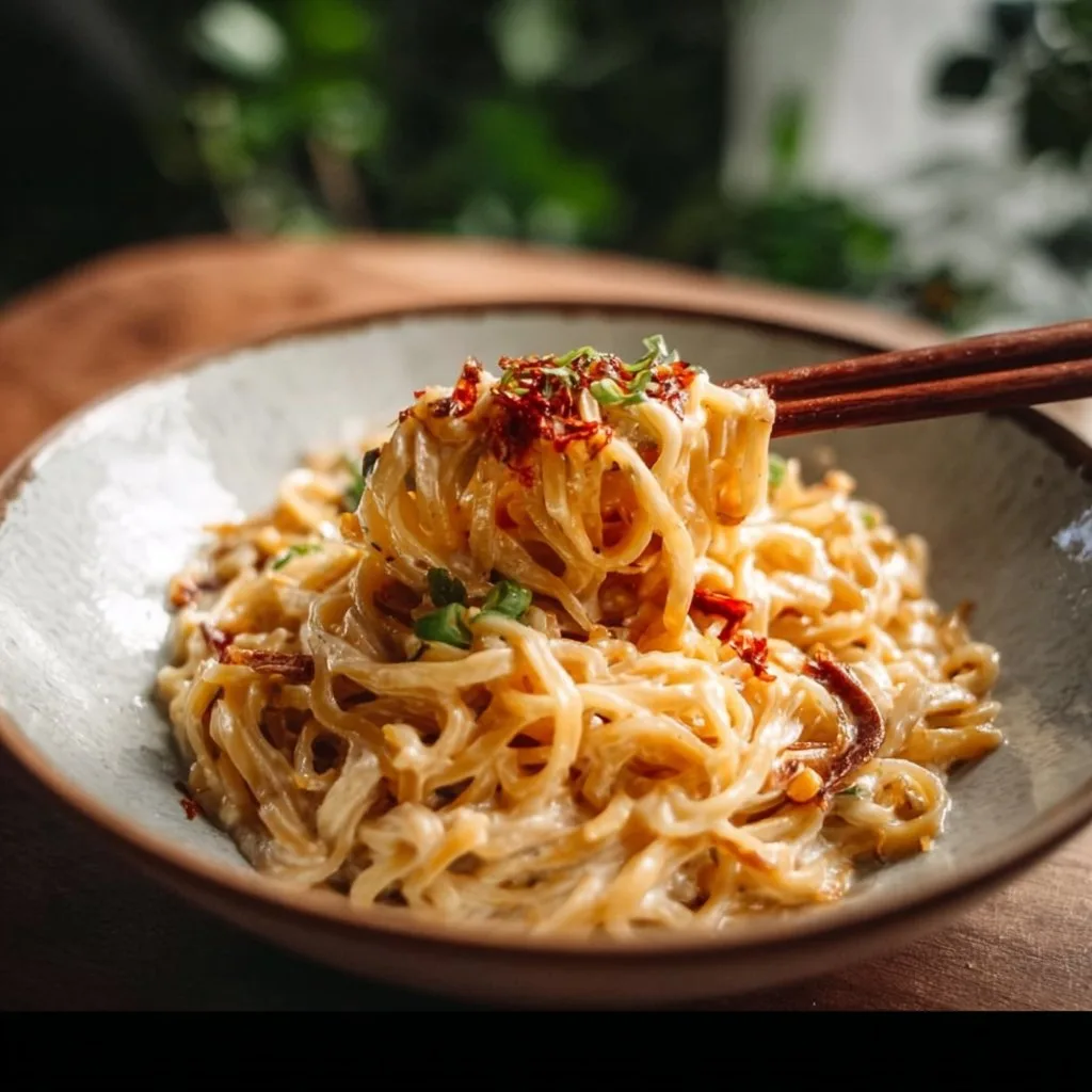 15 Minute Creamy Coconut Noodles Recipe