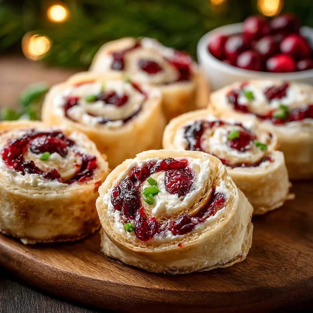 Festive Christmas Cranberry Roll Ups