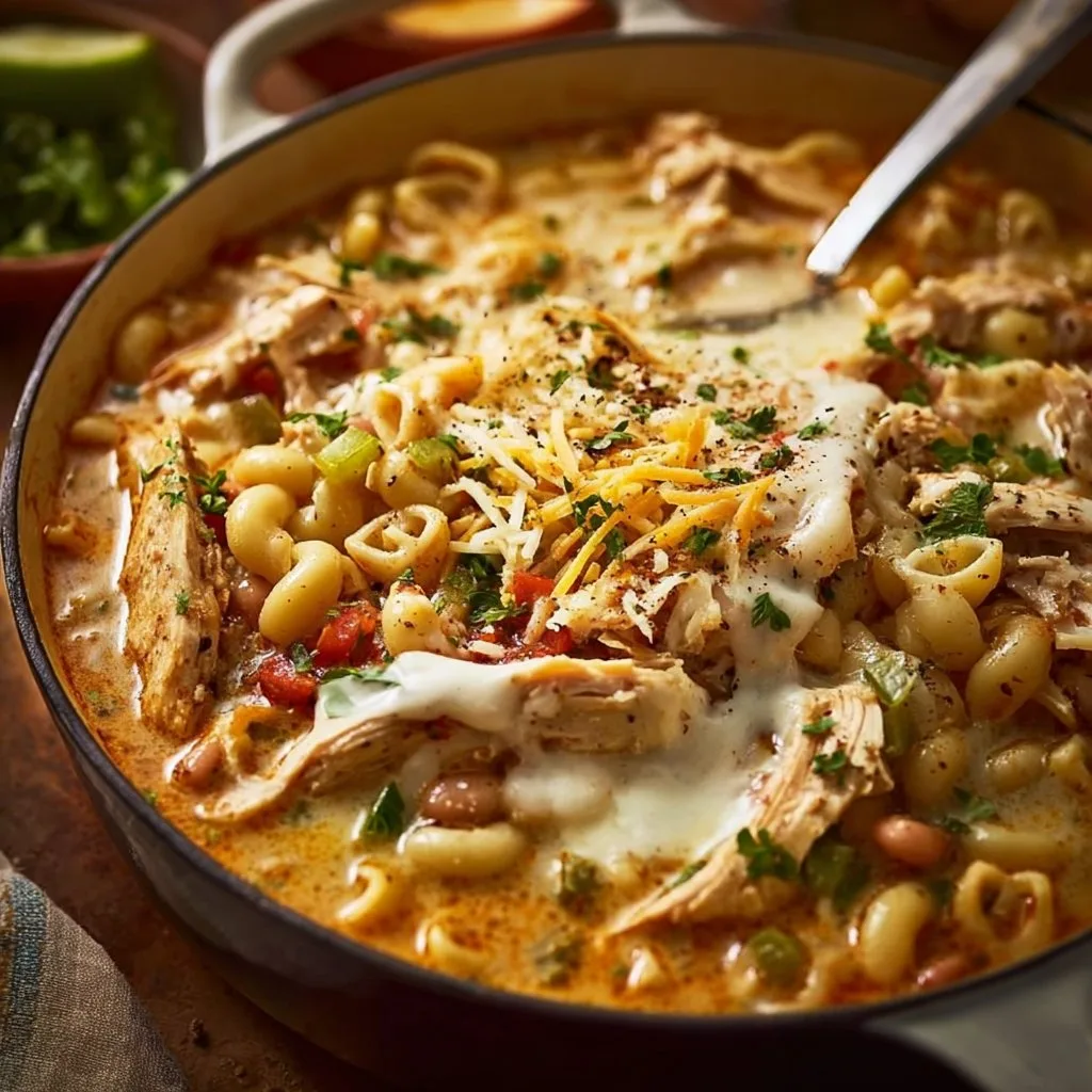 White Chicken Chili Mac Skillet