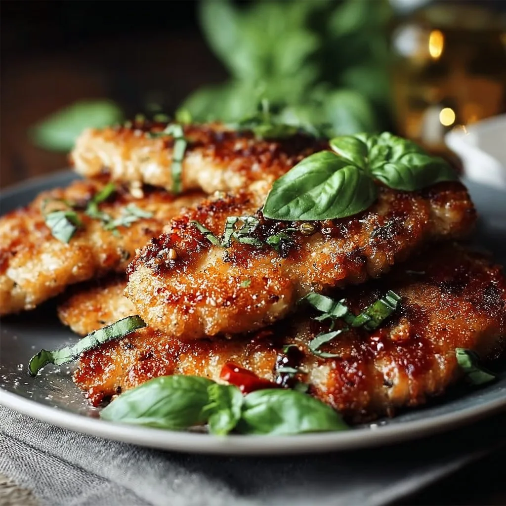 Crispy Italian Basil Chicken Cutlets