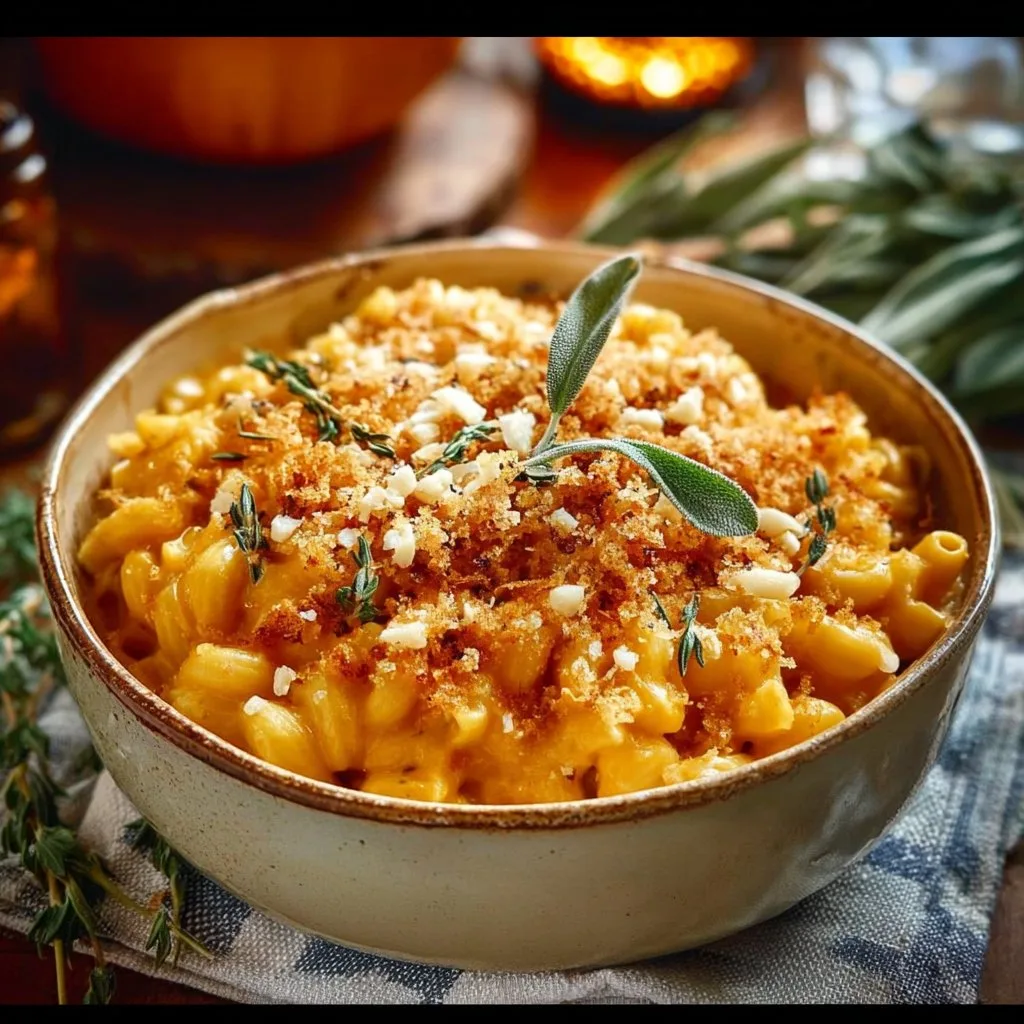 Pumpkin Mac & Cheese 4 Pumpkin Mac & Cheese with Crispy Topping