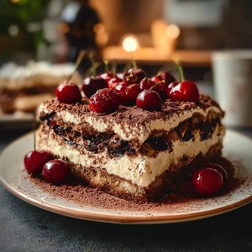 No-Bake Black Forest Tiramisu