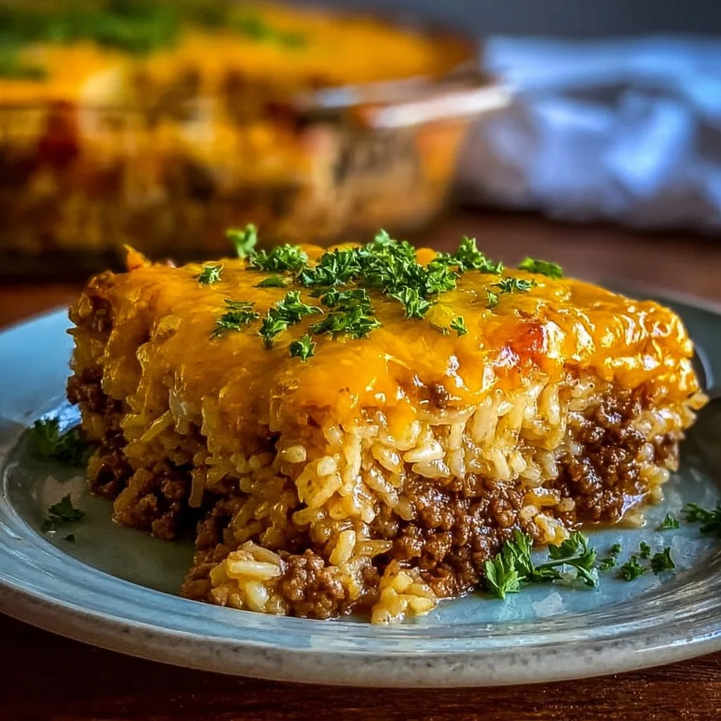 Cheesy Ground Beef and Rice Casserole 4 Cheesy Ground Beef and Rice Casserole