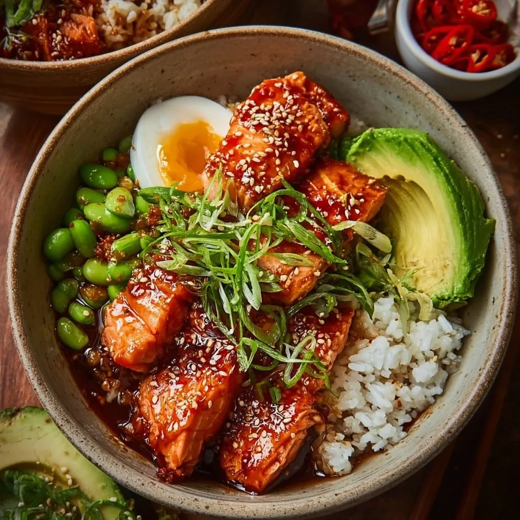 Honey Sriracha Salmon Bowls: A Sweet and Spicy Delight