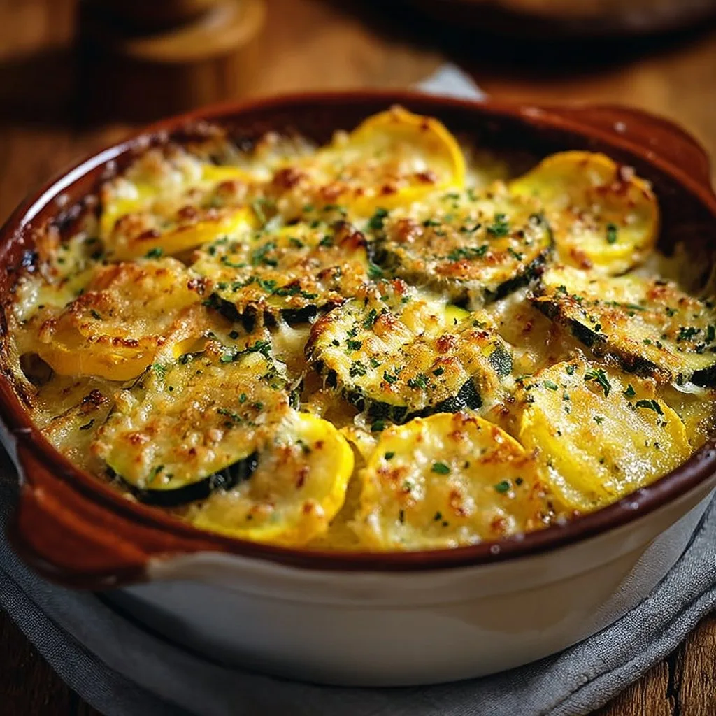 Zucchini Yellow Squash Gratin