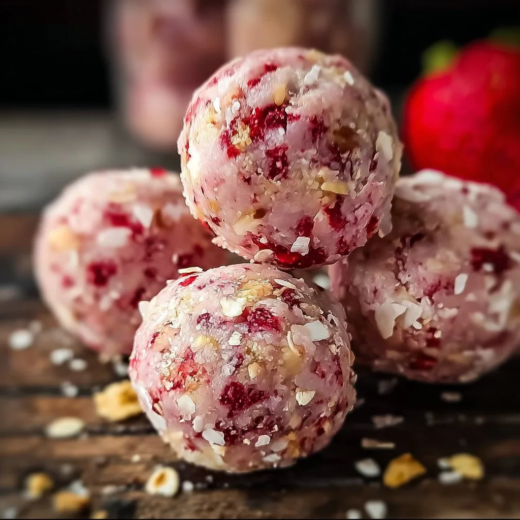 Strawberry Cheesecake Protein Balls