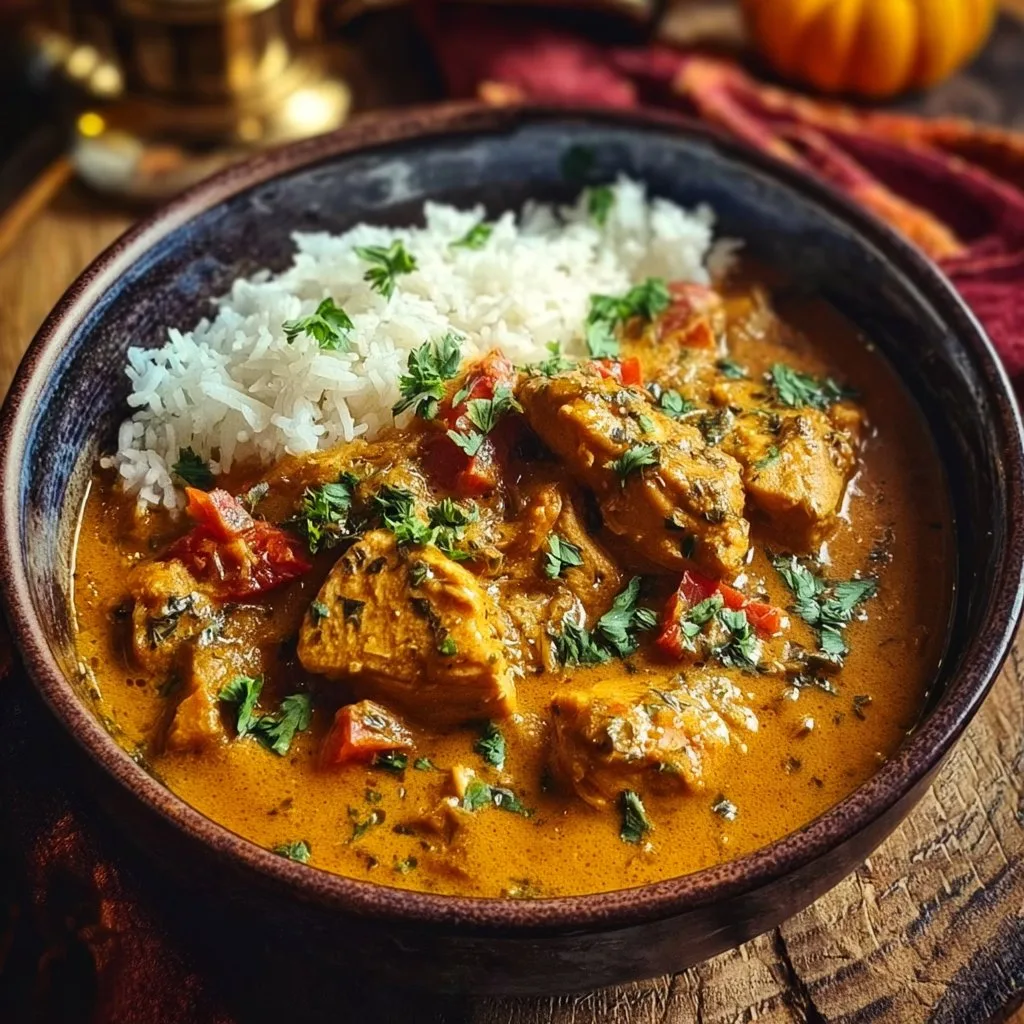 Pumpkin Coconut Chicken Curry