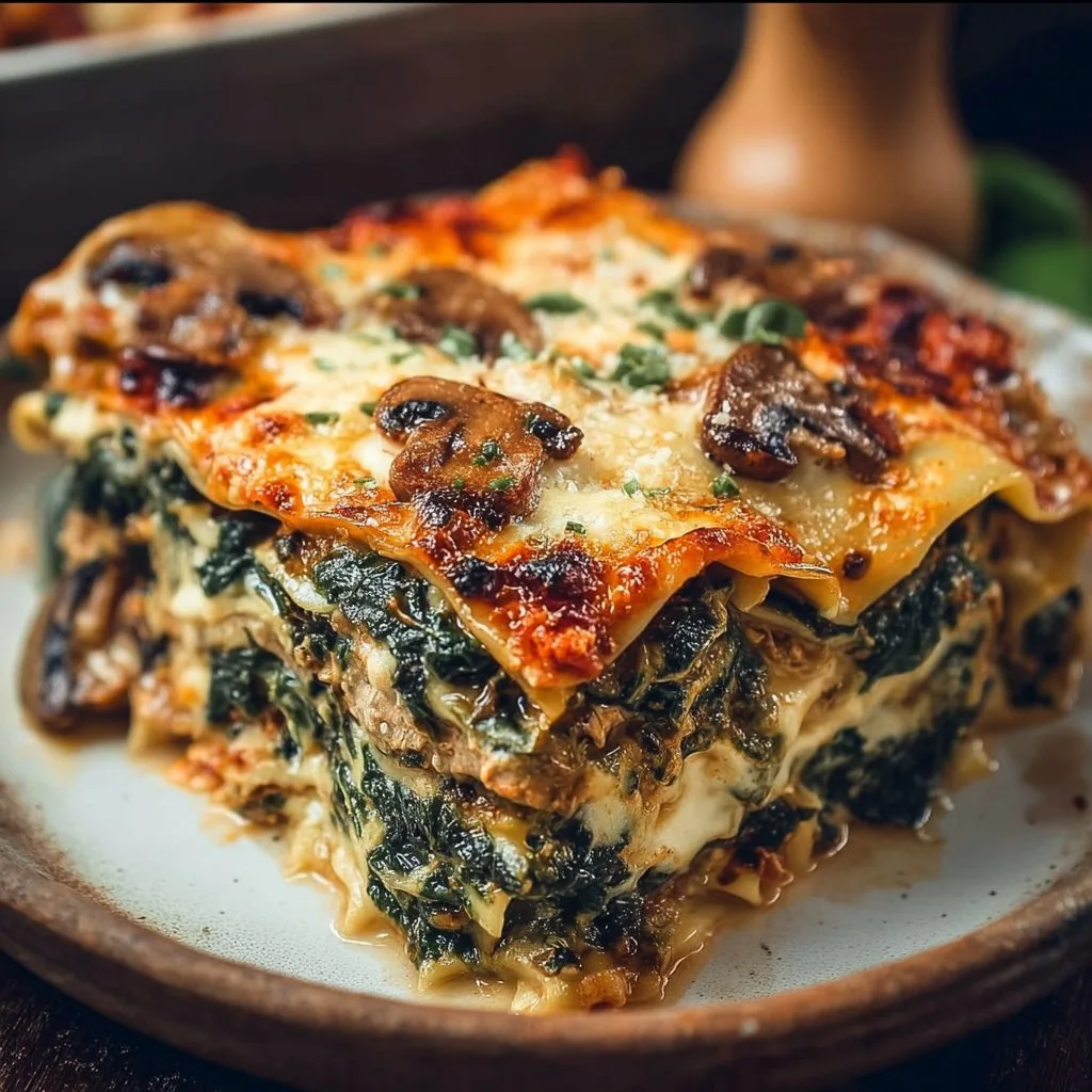 Mushroom and Spinach Lasagna