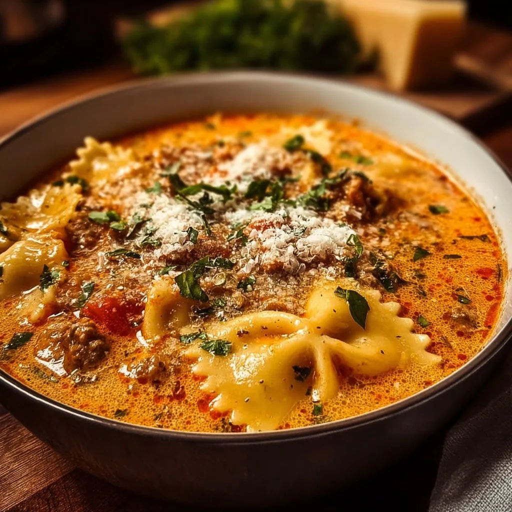 Easy Creamy Lasagna Soup
