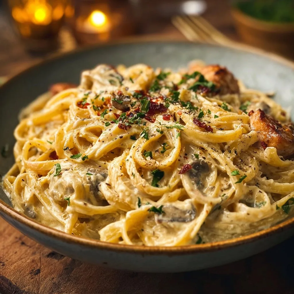 Creamy Cajun Linguine for Two