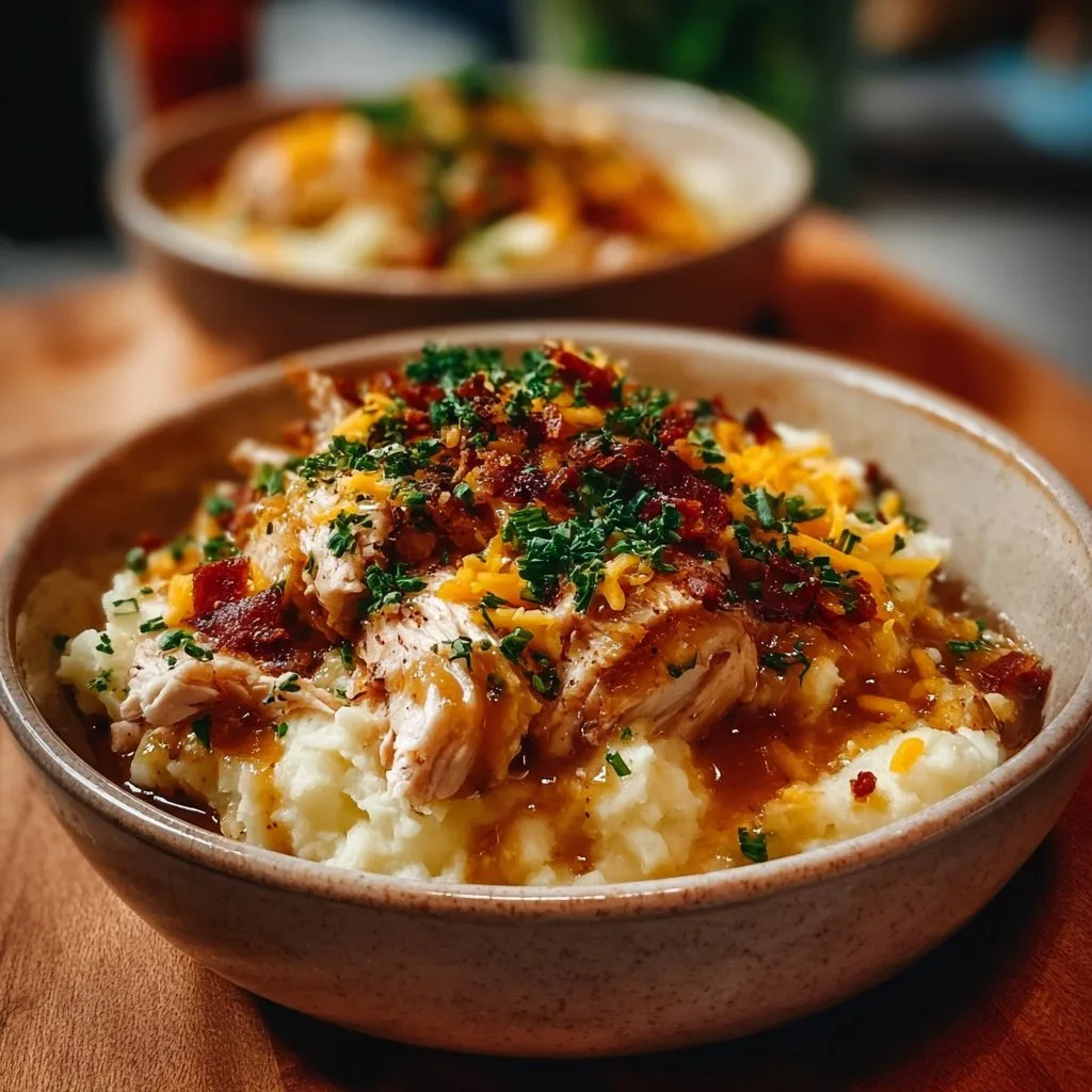 Chicken Mashed Potato Bowls