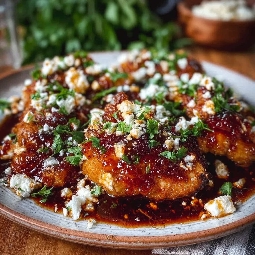 Crispy Hot Honey Feta Chicken