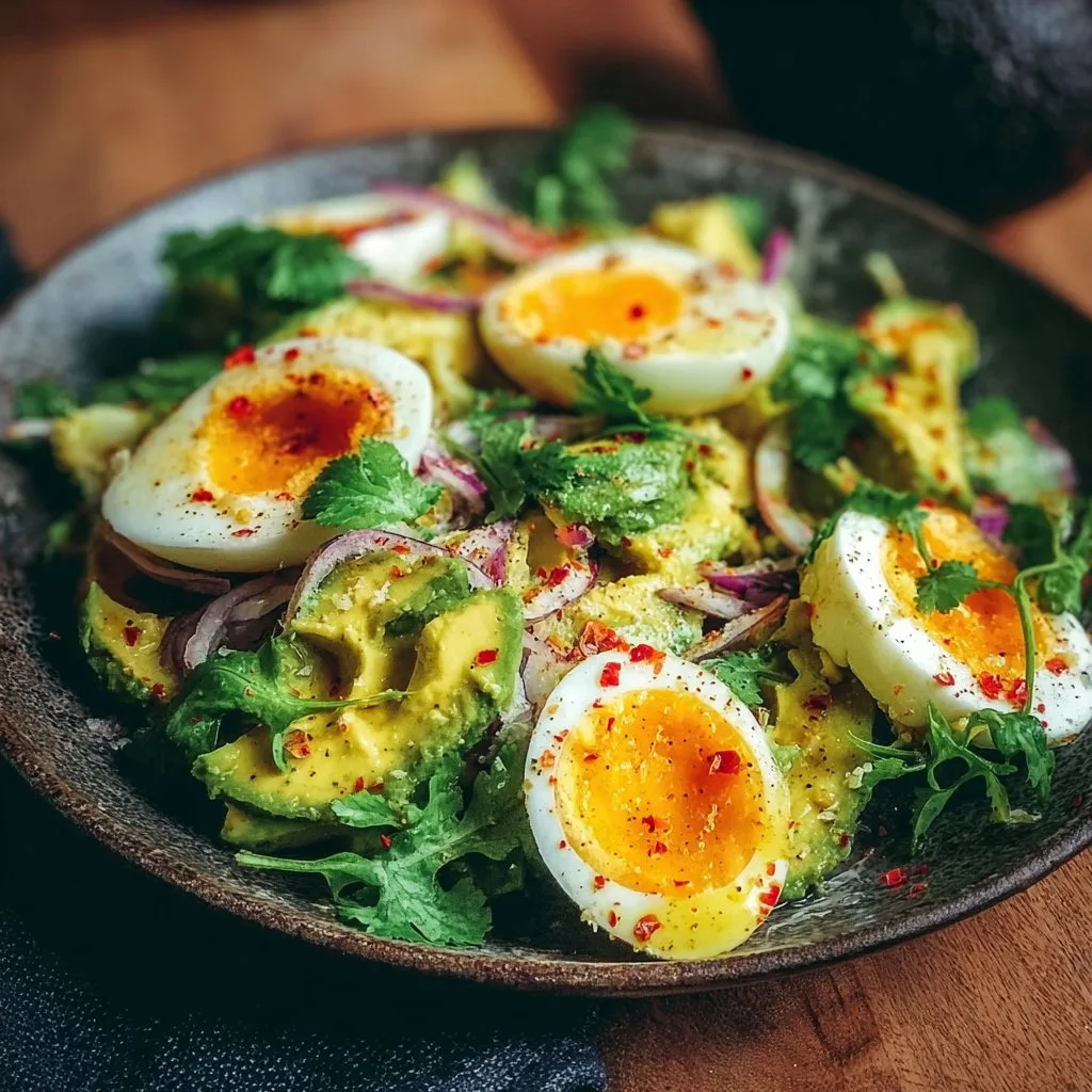 Workout Egg Avocado Salad