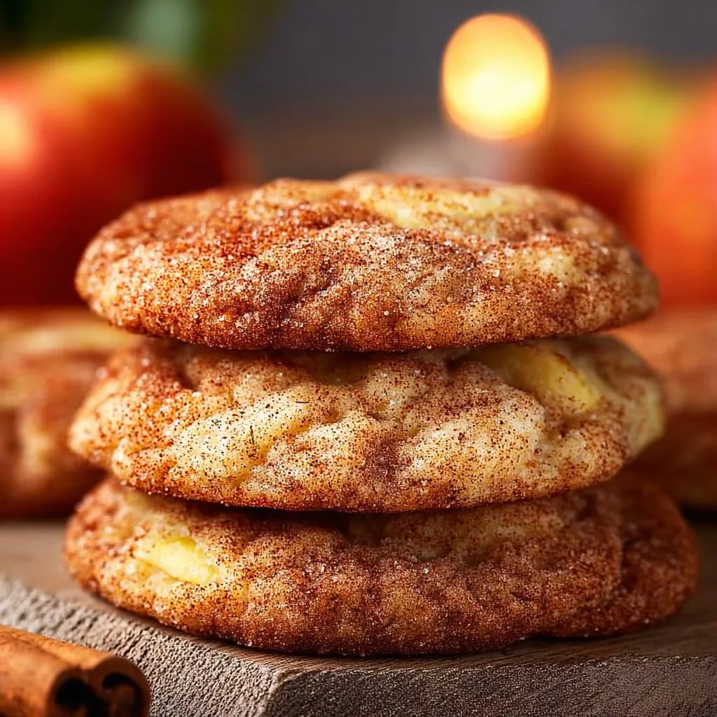 Apple Cinnamon Snickerdoodle Cookies
