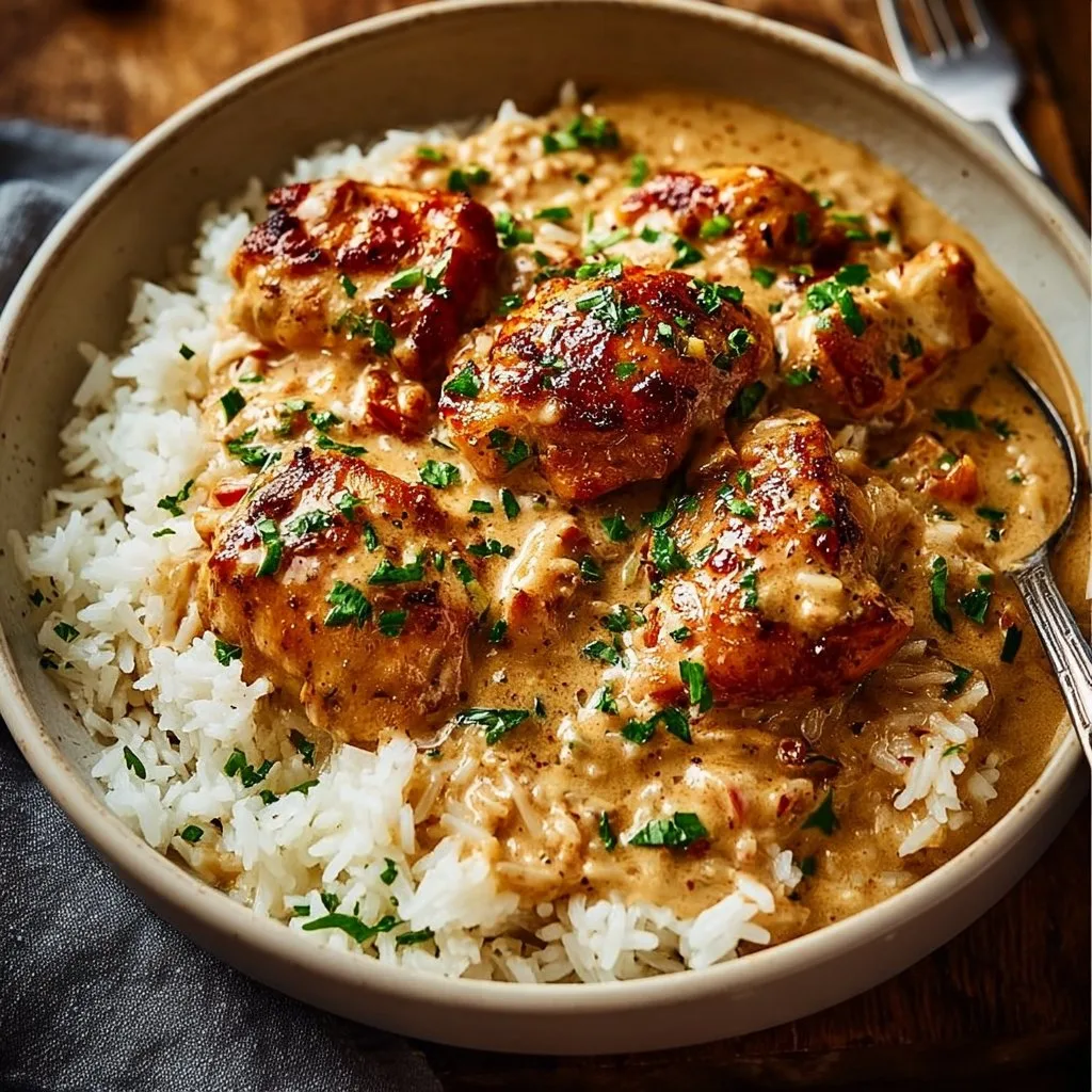 Best Smothered Chicken and Rice Recipe
