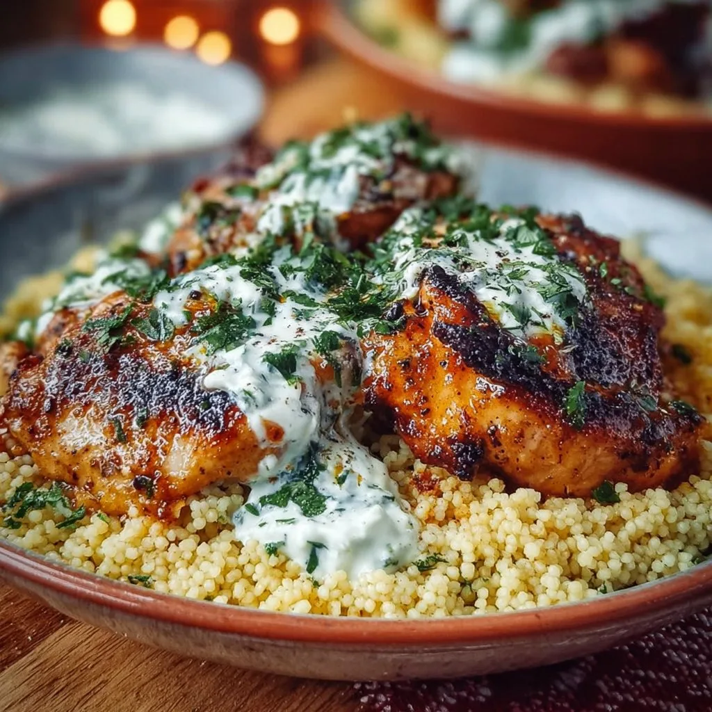 Greek Chicken with Tzatziki and Couscous
