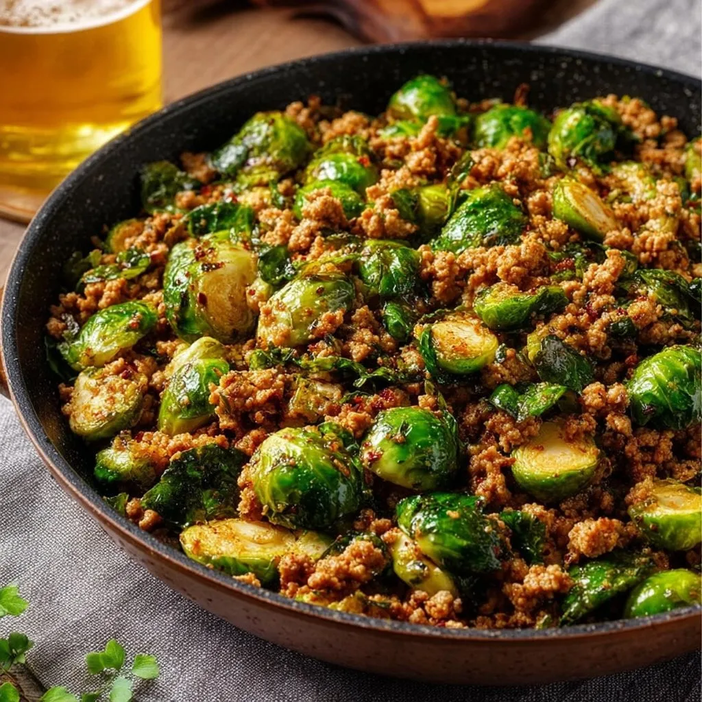Brussels Sprouts Ground Turkey Skillet
