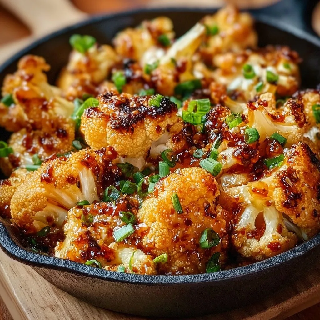 Sweet and Spicy Baked Cauliflower