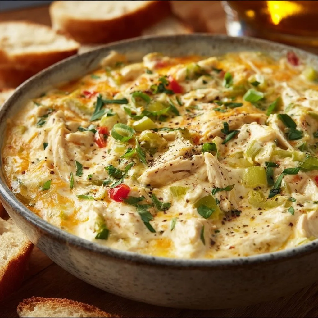 Creamy Banana Pepper Chicken Dip