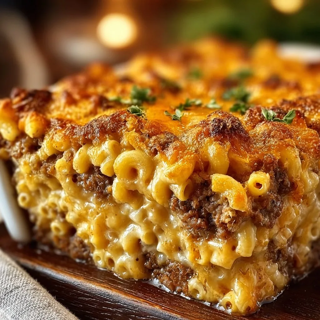 Mac and Cheese Meatloaf Casserole