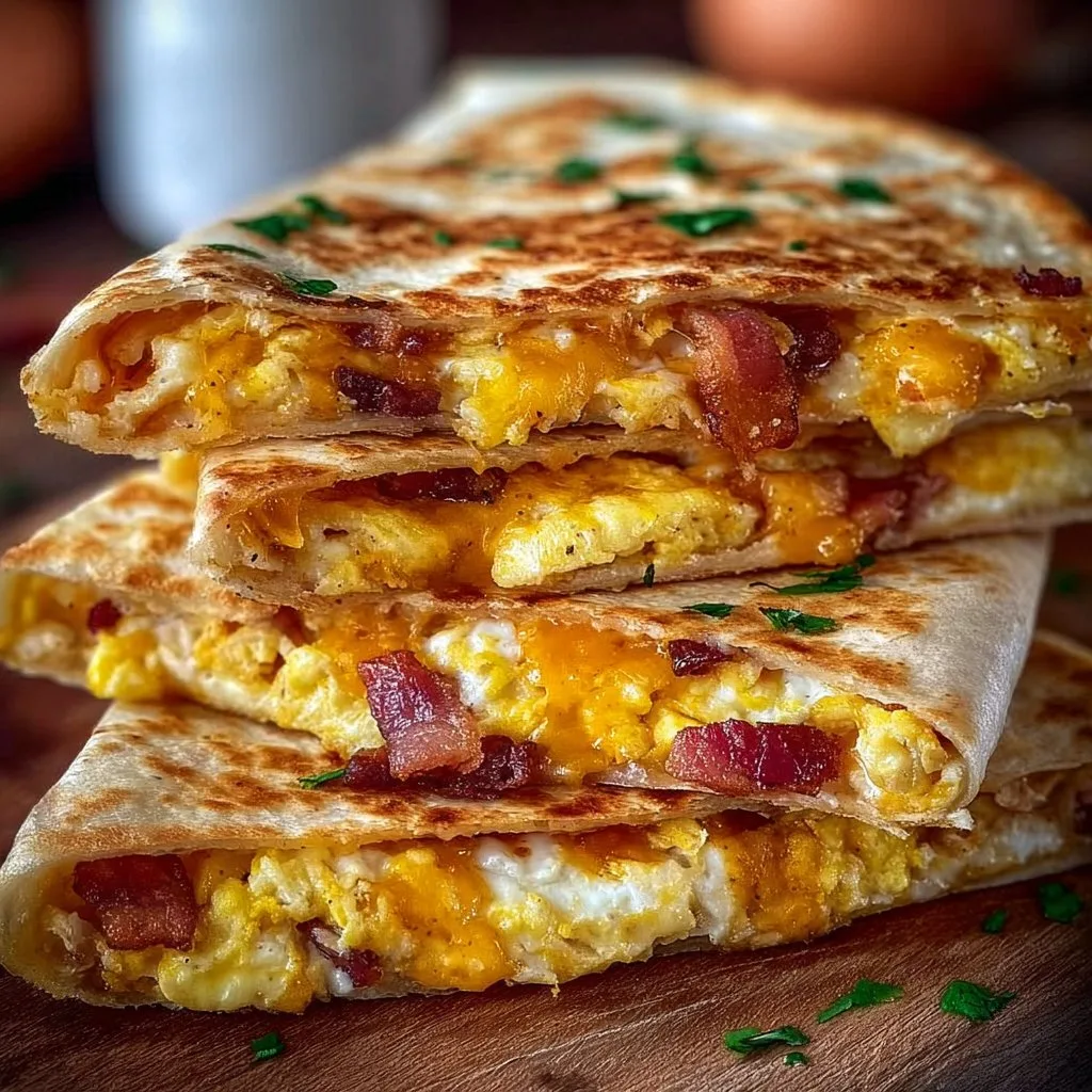 Bacon Egg Cheese Breakfast Quesadillas