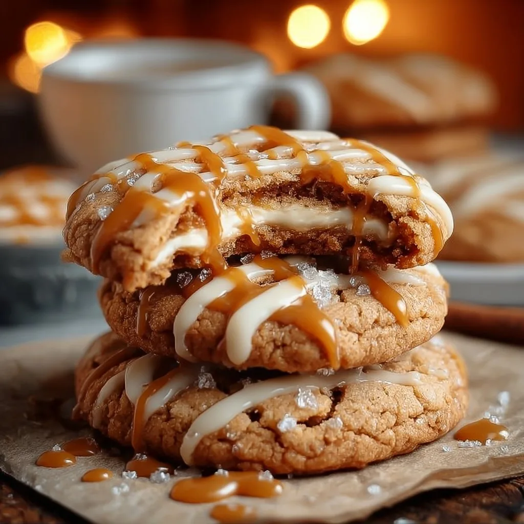 Indulge in Copycat Crumbl Salted Caramel Cheesecake Cookies